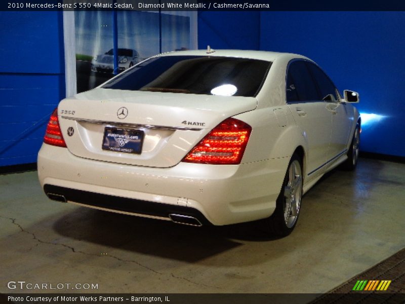 Diamond White Metallic / Cashmere/Savanna 2010 Mercedes-Benz S 550 4Matic Sedan