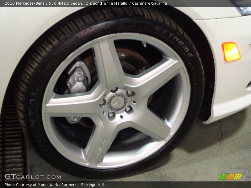 Diamond White Metallic / Cashmere/Savanna 2010 Mercedes-Benz S 550 4Matic Sedan