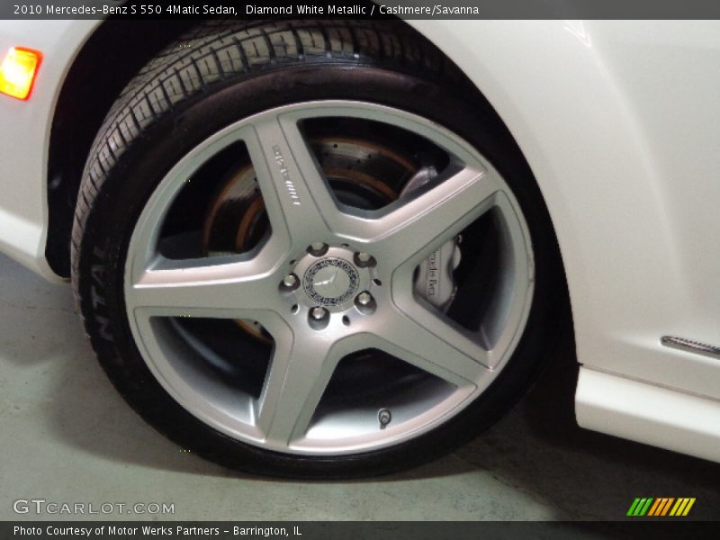 Diamond White Metallic / Cashmere/Savanna 2010 Mercedes-Benz S 550 4Matic Sedan
