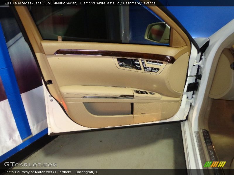 Diamond White Metallic / Cashmere/Savanna 2010 Mercedes-Benz S 550 4Matic Sedan