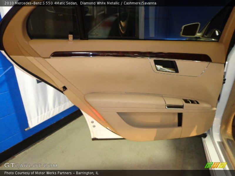 Diamond White Metallic / Cashmere/Savanna 2010 Mercedes-Benz S 550 4Matic Sedan