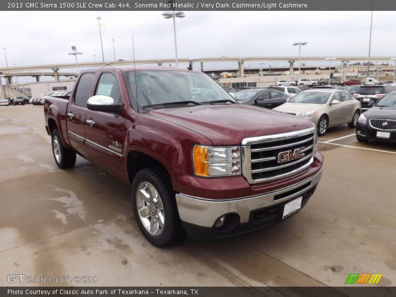 Sonoma Red Metallic / Very Dark Cashmere/Light Cashmere 2013 GMC Sierra 1500 SLE Crew Cab 4x4