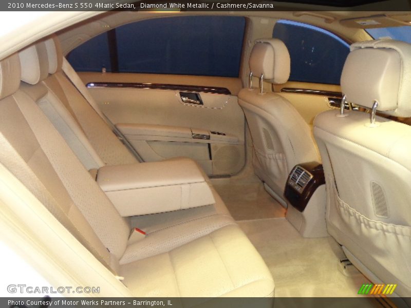 Diamond White Metallic / Cashmere/Savanna 2010 Mercedes-Benz S 550 4Matic Sedan