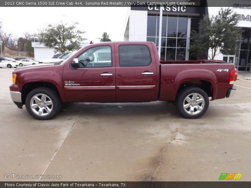 Sonoma Red Metallic / Very Dark Cashmere/Light Cashmere 2013 GMC Sierra 1500 SLE Crew Cab 4x4