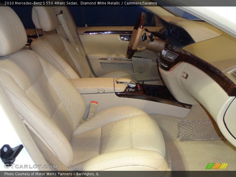Diamond White Metallic / Cashmere/Savanna 2010 Mercedes-Benz S 550 4Matic Sedan