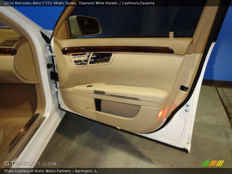 Diamond White Metallic / Cashmere/Savanna 2010 Mercedes-Benz S 550 4Matic Sedan