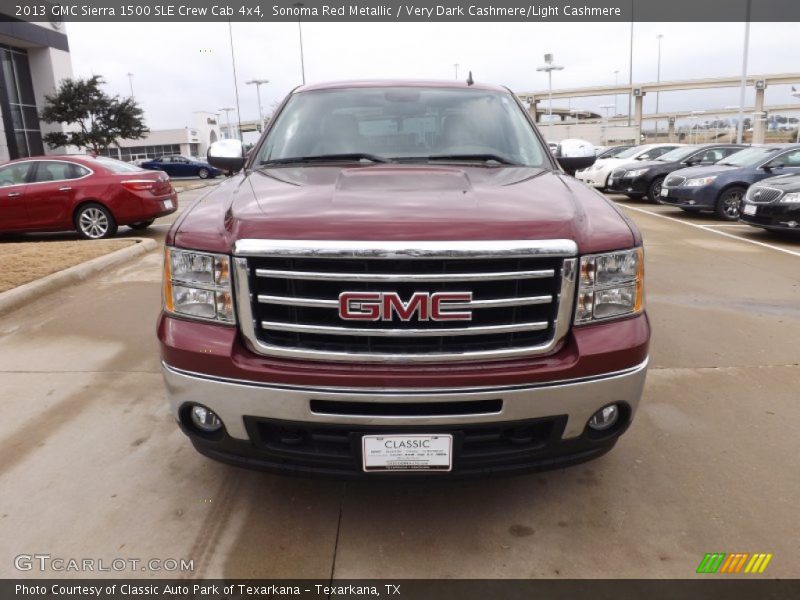Sonoma Red Metallic / Very Dark Cashmere/Light Cashmere 2013 GMC Sierra 1500 SLE Crew Cab 4x4