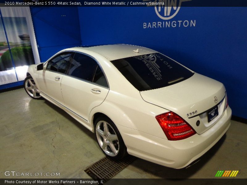 Diamond White Metallic / Cashmere/Savanna 2010 Mercedes-Benz S 550 4Matic Sedan