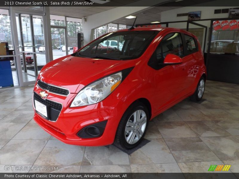 Salsa (Red) / Silver/Silver 2013 Chevrolet Spark LS
