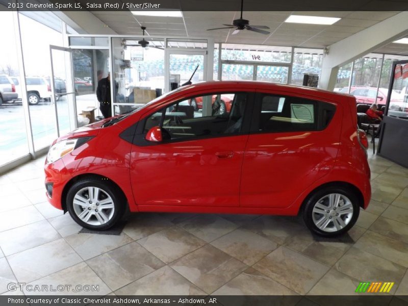 Salsa (Red) / Silver/Silver 2013 Chevrolet Spark LS