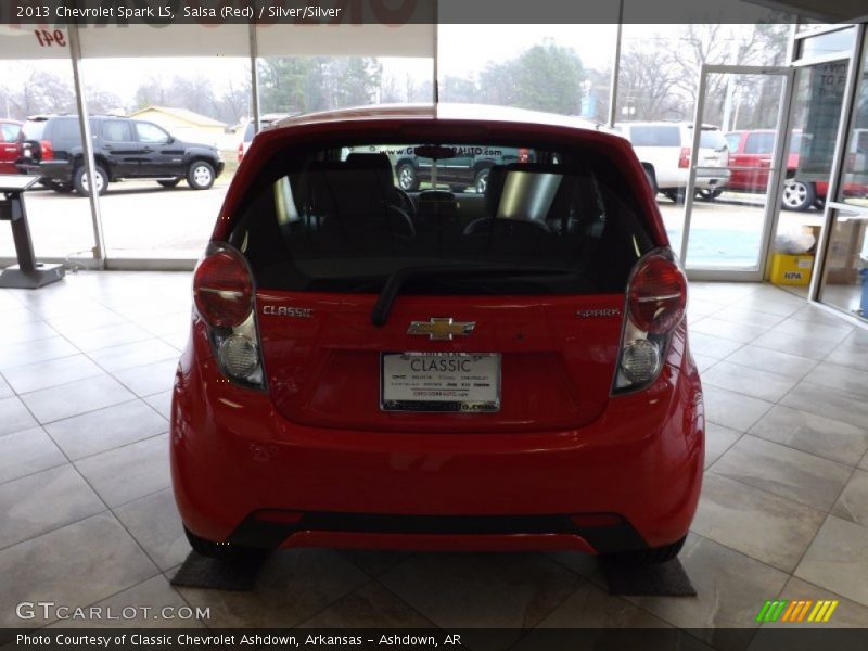 Salsa (Red) / Silver/Silver 2013 Chevrolet Spark LS