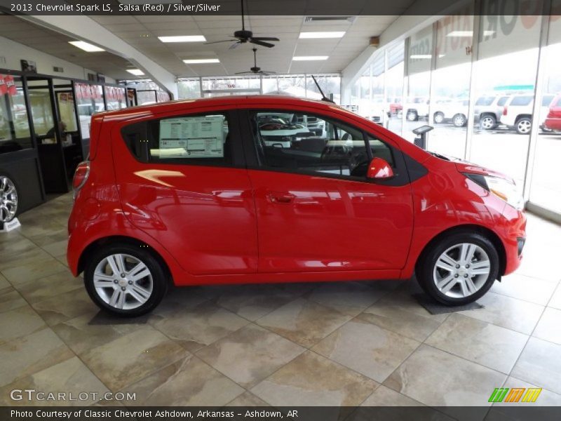 Salsa (Red) / Silver/Silver 2013 Chevrolet Spark LS