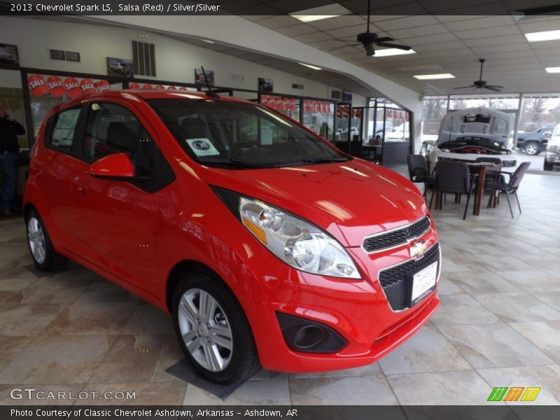 Salsa (Red) / Silver/Silver 2013 Chevrolet Spark LS