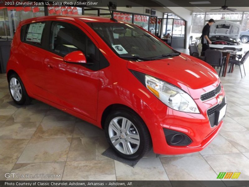 Salsa (Red) / Silver/Silver 2013 Chevrolet Spark LS