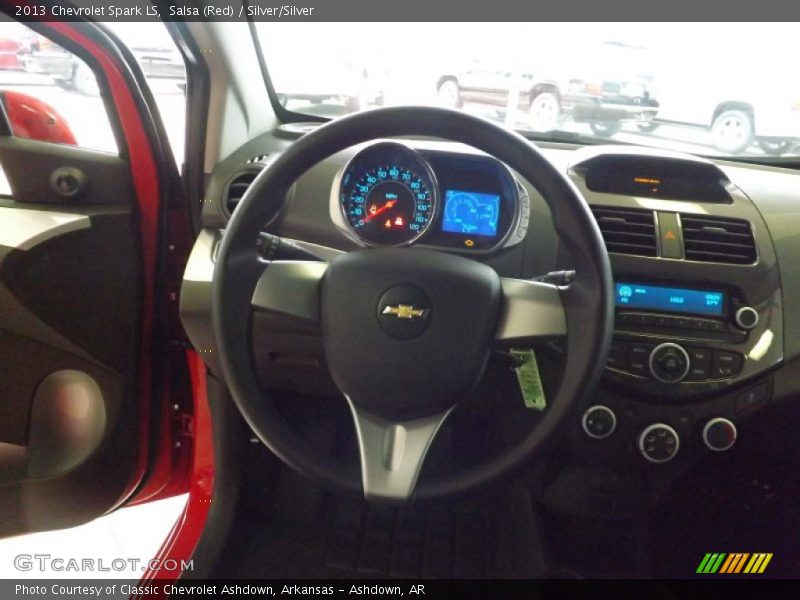 Salsa (Red) / Silver/Silver 2013 Chevrolet Spark LS