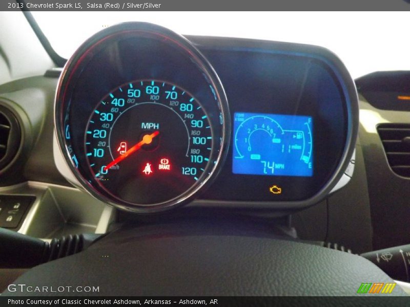 Salsa (Red) / Silver/Silver 2013 Chevrolet Spark LS