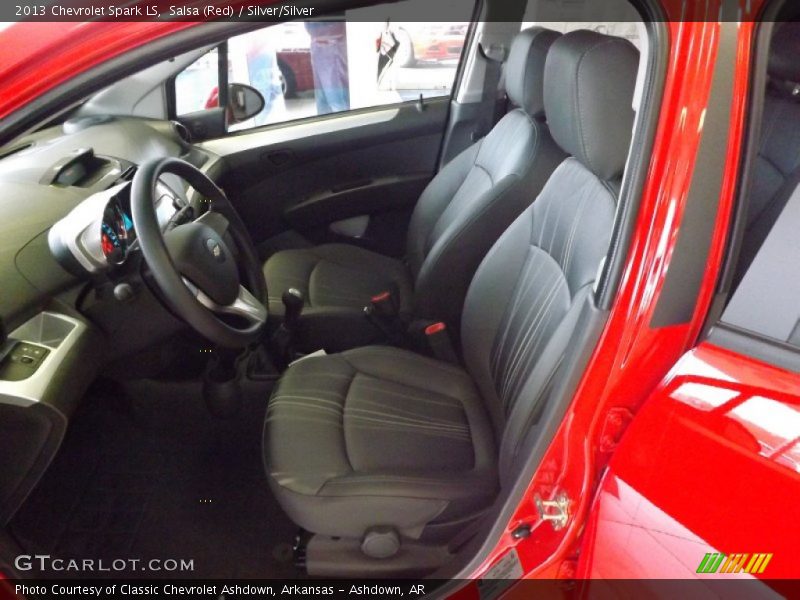 Salsa (Red) / Silver/Silver 2013 Chevrolet Spark LS