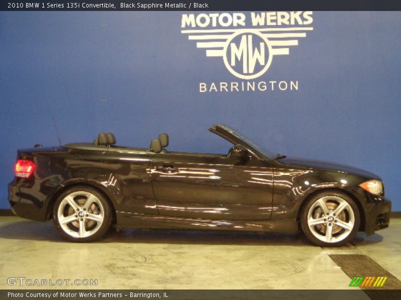 Black Sapphire Metallic / Black 2010 BMW 1 Series 135i Convertible