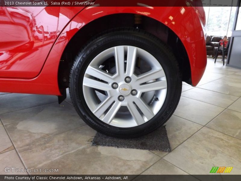 Salsa (Red) / Silver/Silver 2013 Chevrolet Spark LS