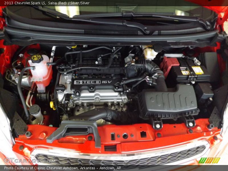 Salsa (Red) / Silver/Silver 2013 Chevrolet Spark LS