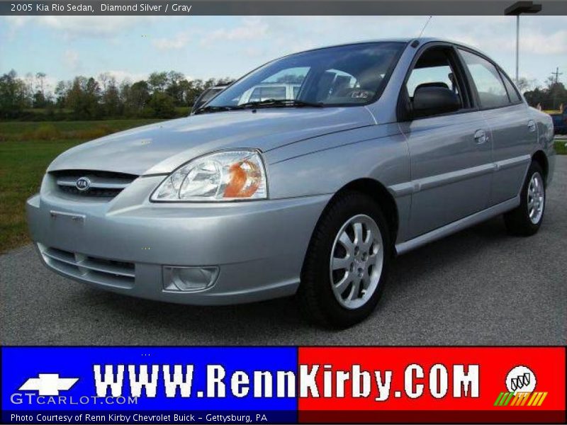 Diamond Silver / Gray 2005 Kia Rio Sedan