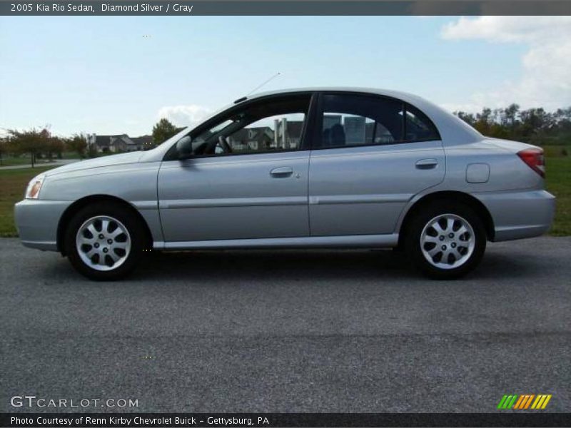 Diamond Silver / Gray 2005 Kia Rio Sedan