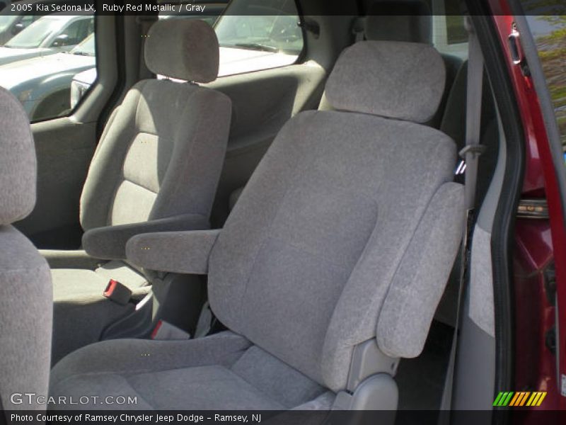 Ruby Red Metallic / Gray 2005 Kia Sedona LX