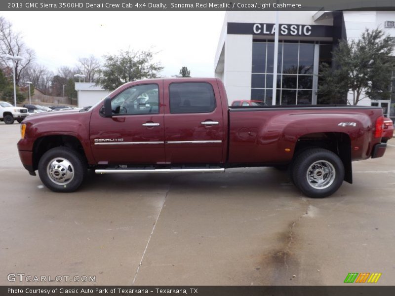 Sonoma Red Metallic / Cocoa/Light Cashmere 2013 GMC Sierra 3500HD Denali Crew Cab 4x4 Dually