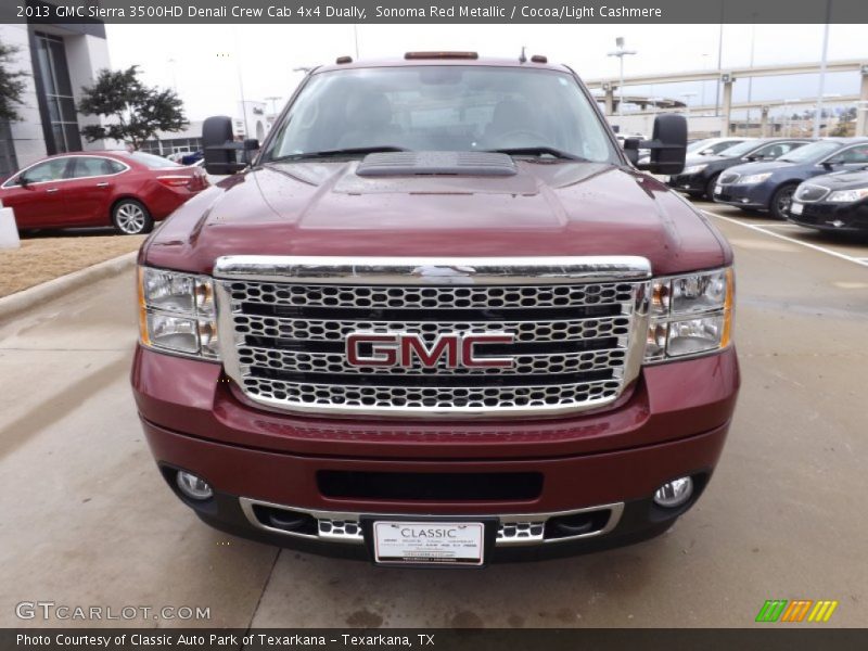 Sonoma Red Metallic / Cocoa/Light Cashmere 2013 GMC Sierra 3500HD Denali Crew Cab 4x4 Dually