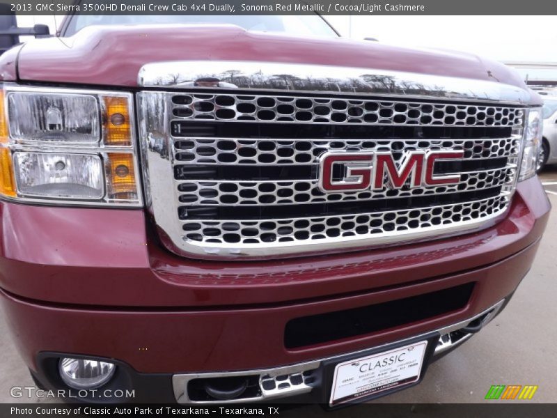 Sonoma Red Metallic / Cocoa/Light Cashmere 2013 GMC Sierra 3500HD Denali Crew Cab 4x4 Dually