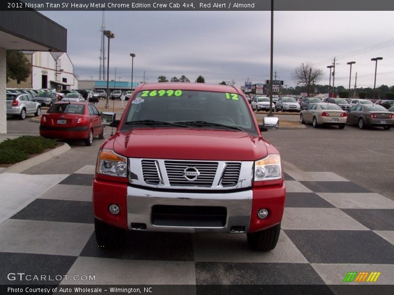 Red Alert / Almond 2012 Nissan Titan SV Heavy Metal Chrome Edition Crew Cab 4x4