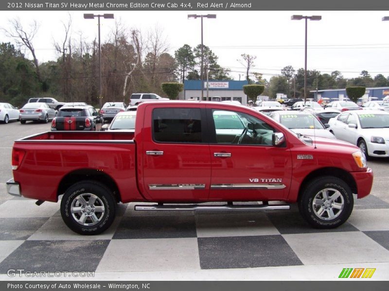 Red Alert / Almond 2012 Nissan Titan SV Heavy Metal Chrome Edition Crew Cab 4x4