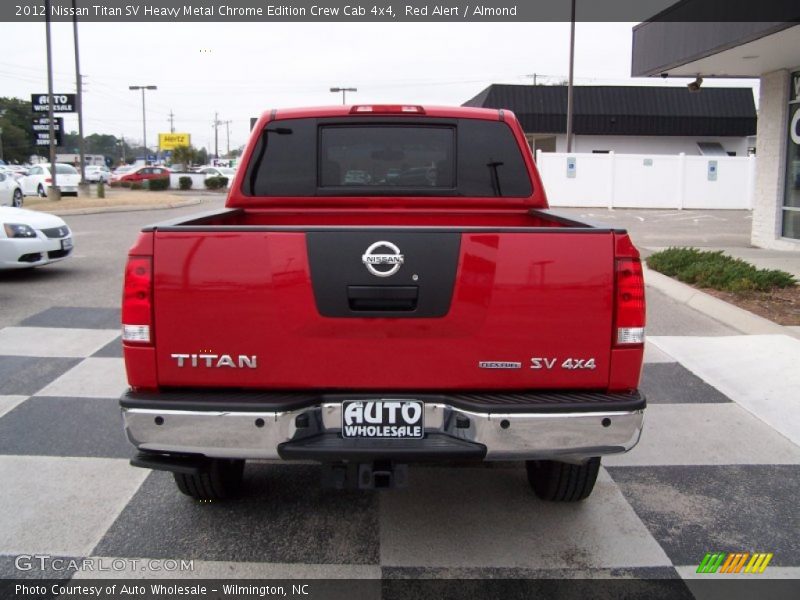 Red Alert / Almond 2012 Nissan Titan SV Heavy Metal Chrome Edition Crew Cab 4x4