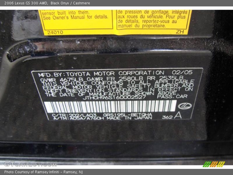 Black Onyx / Cashmere 2006 Lexus GS 300 AWD