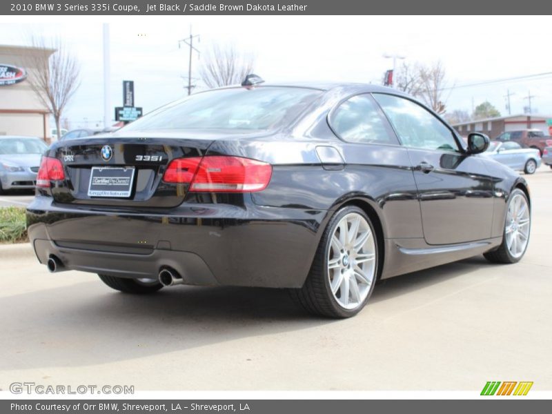 Jet Black / Saddle Brown Dakota Leather 2010 BMW 3 Series 335i Coupe