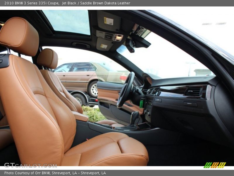 Jet Black / Saddle Brown Dakota Leather 2010 BMW 3 Series 335i Coupe