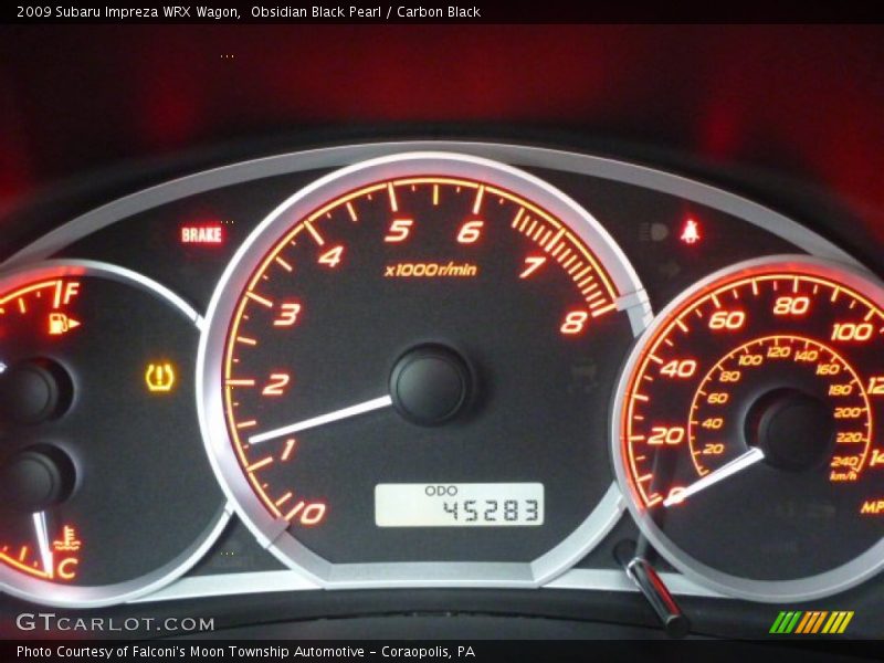 Obsidian Black Pearl / Carbon Black 2009 Subaru Impreza WRX Wagon