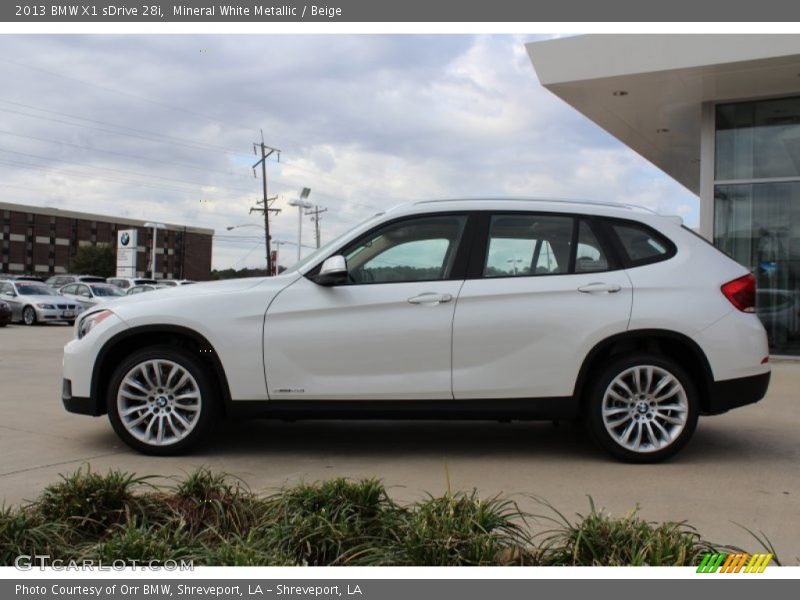 Mineral White Metallic / Beige 2013 BMW X1 sDrive 28i