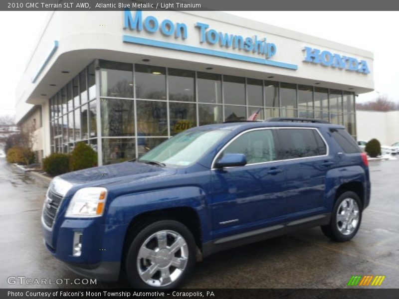 Atlantic Blue Metallic / Light Titanium 2010 GMC Terrain SLT AWD