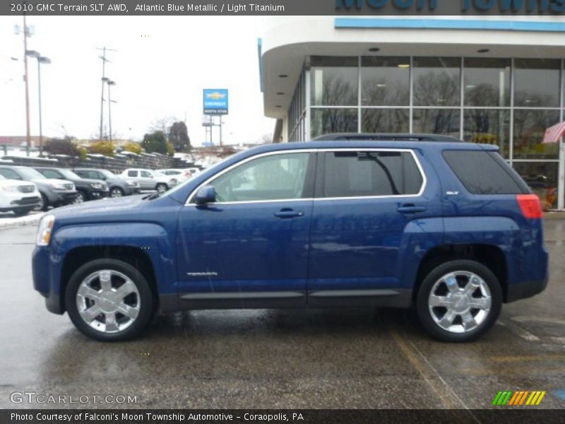 Atlantic Blue Metallic / Light Titanium 2010 GMC Terrain SLT AWD