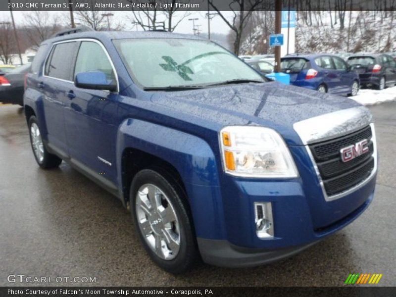 Atlantic Blue Metallic / Light Titanium 2010 GMC Terrain SLT AWD