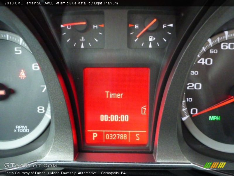 Atlantic Blue Metallic / Light Titanium 2010 GMC Terrain SLT AWD