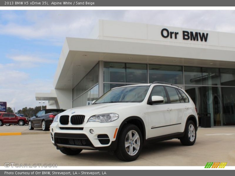 Alpine White / Sand Beige 2013 BMW X5 xDrive 35i