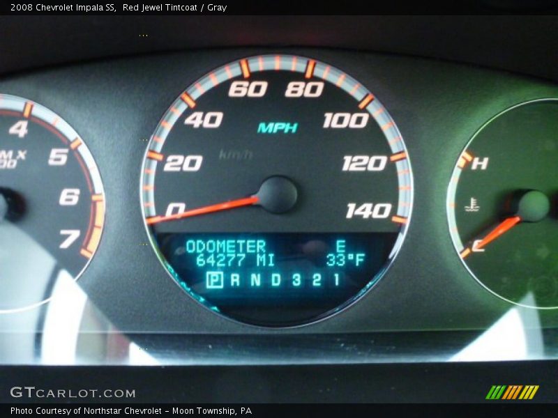 Red Jewel Tintcoat / Gray 2008 Chevrolet Impala SS