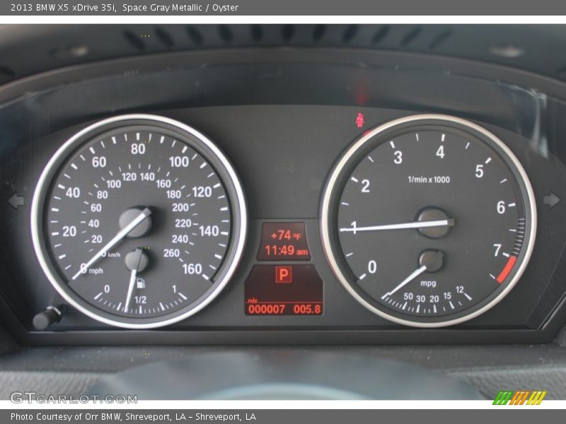 Space Gray Metallic / Oyster 2013 BMW X5 xDrive 35i