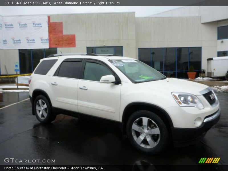 White Diamond Tintcoat / Light Titanium 2011 GMC Acadia SLT AWD