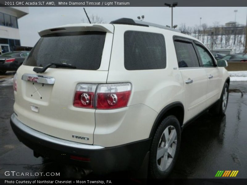 White Diamond Tintcoat / Light Titanium 2011 GMC Acadia SLT AWD
