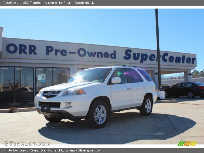 Aspen White Pearl / Saddle/Black 2006 Acura MDX Touring