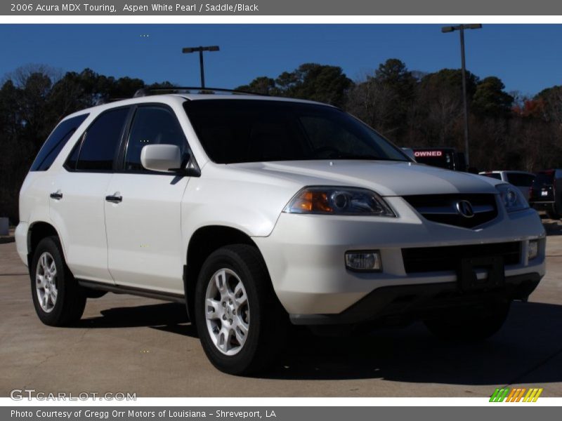 Aspen White Pearl / Saddle/Black 2006 Acura MDX Touring