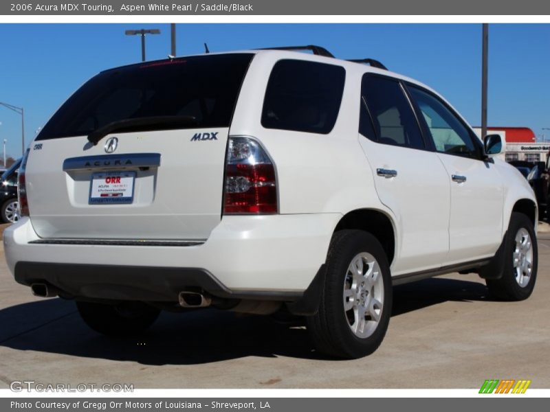 Aspen White Pearl / Saddle/Black 2006 Acura MDX Touring